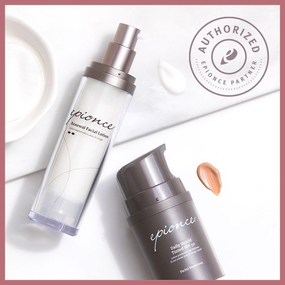 Epionce Renewal Facial Lotion and Daily Shield Tinted SPF 50