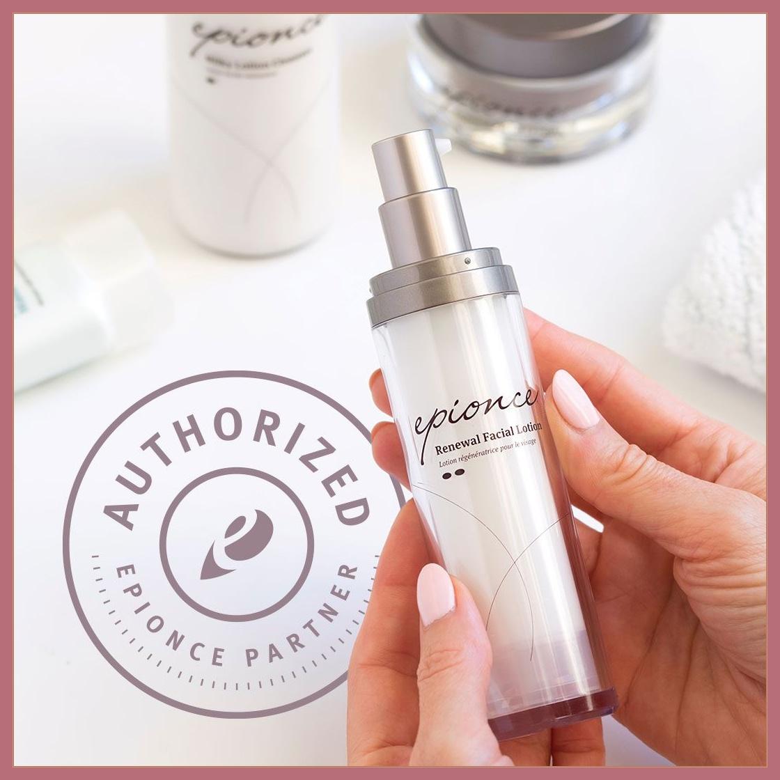 Epionce Renewal Facial Lotion in hand
